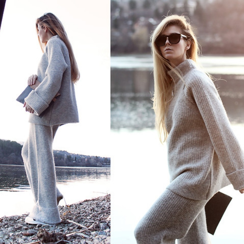 Mango Oversized Grey Sweater